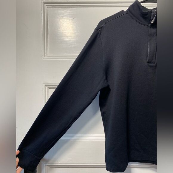 Hugo Boss | Men's Quarter Zip Mock Neck Sweater Black Sz Medium - Picture 8 of 12